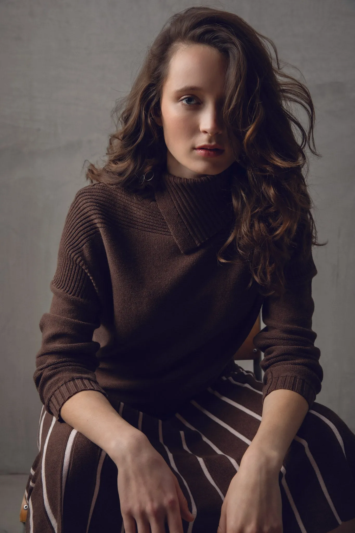 Marble Ladies JUMPER Brown