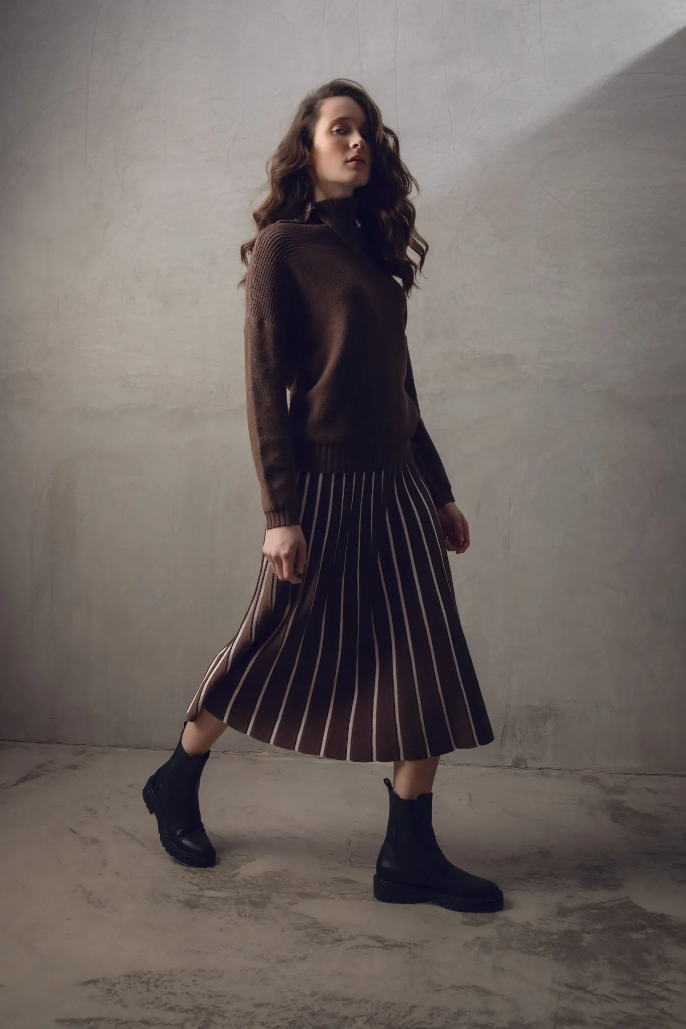 Marble Ladies JUMPER Brown