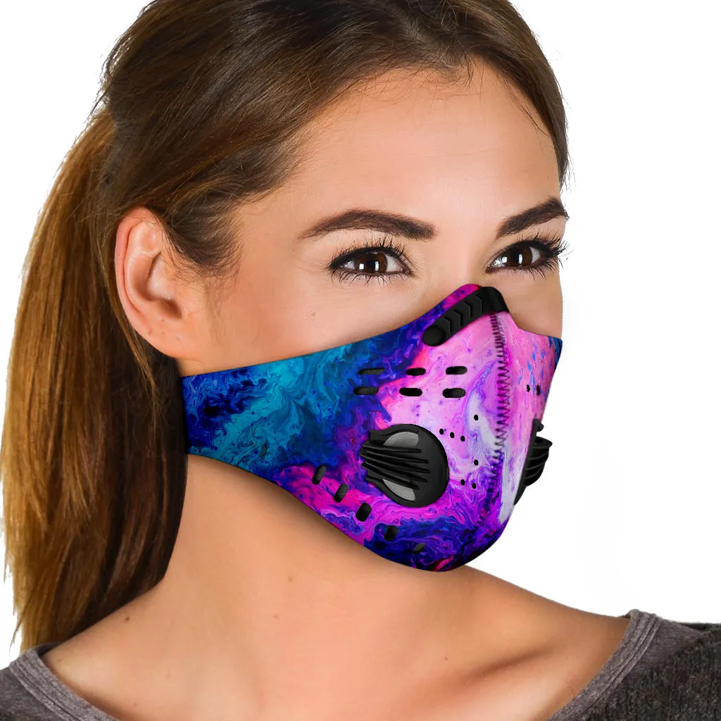 Marble Splash Violet & Pink Premium Face Mask