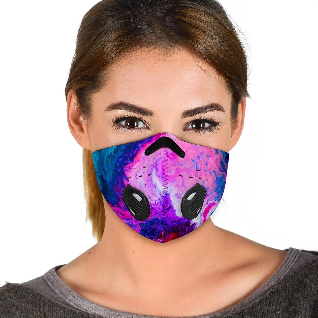 Marble Splash Violet & Pink Premium Face Mask