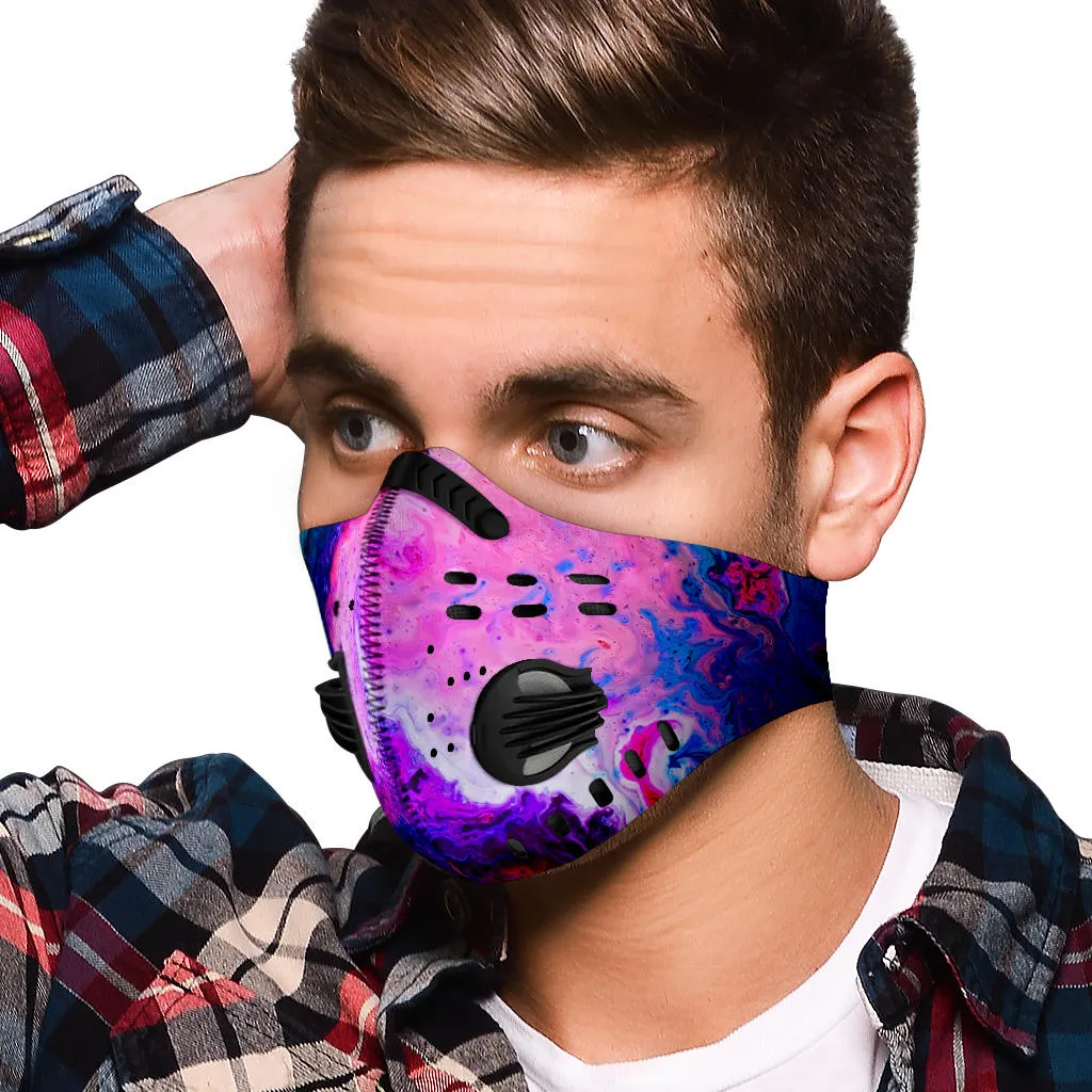 Marble Splash Violet & Pink Premium Face Mask