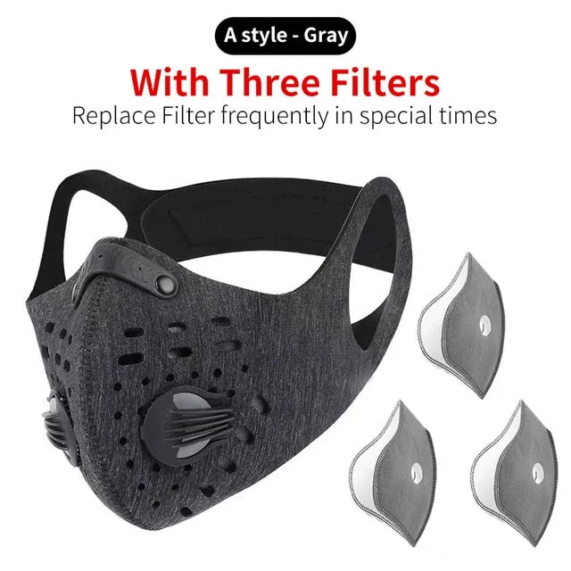 Masque de Protection pour Sport/Cycliste/Vélo avec filtre carbone anti-pollution