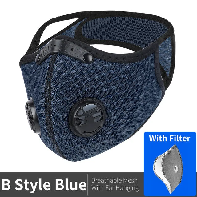Masque de Protection pour Sport/Cycliste/Vélo avec filtre carbone anti-pollution