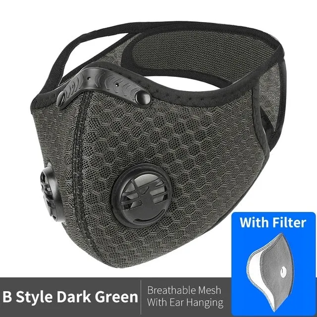 Masque de Protection pour Sport/Cycliste/Vélo avec filtre carbone anti-pollution