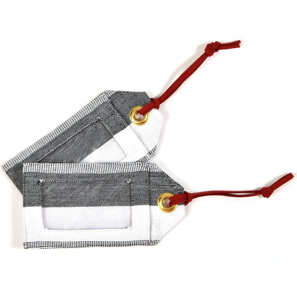 Mayamam Stripe Luggage Tags | Black & White
