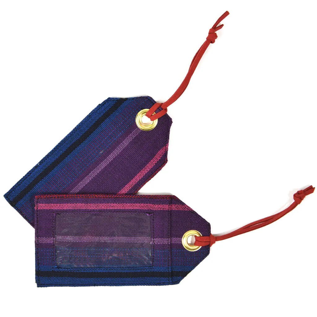 Mayamam Stripe Luggage Tags | Rainbow Blues