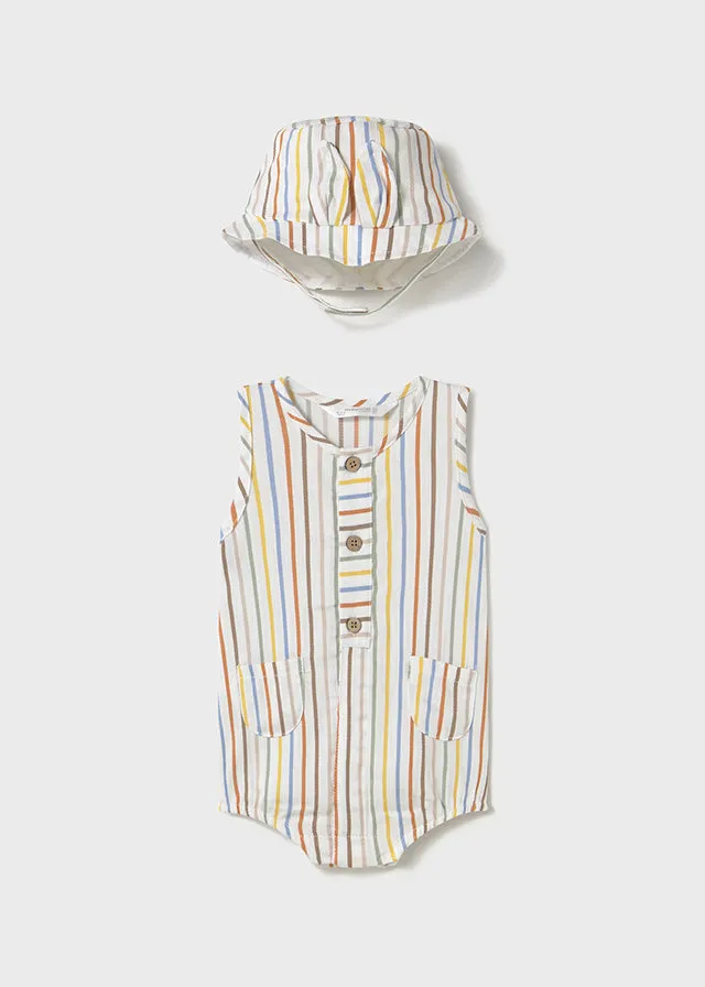 Mayoral 1603 Romper and Hat In Stock Now