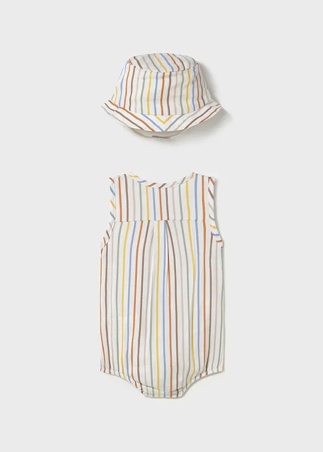Mayoral 1603 Romper and Hat In Stock Now