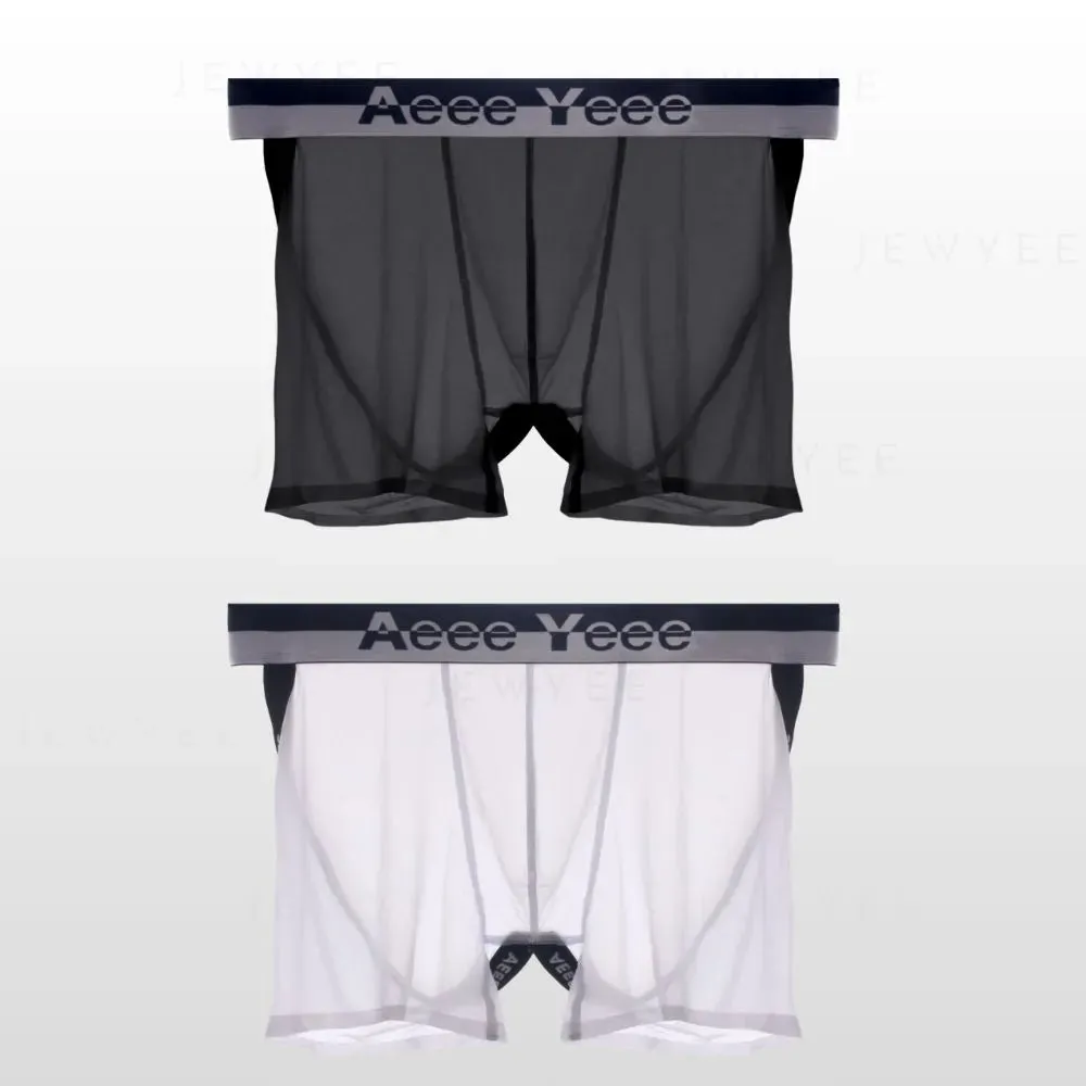 Men's See-through Ice Silk backless Underpants (2-Pack) - JEWYEE AY 851