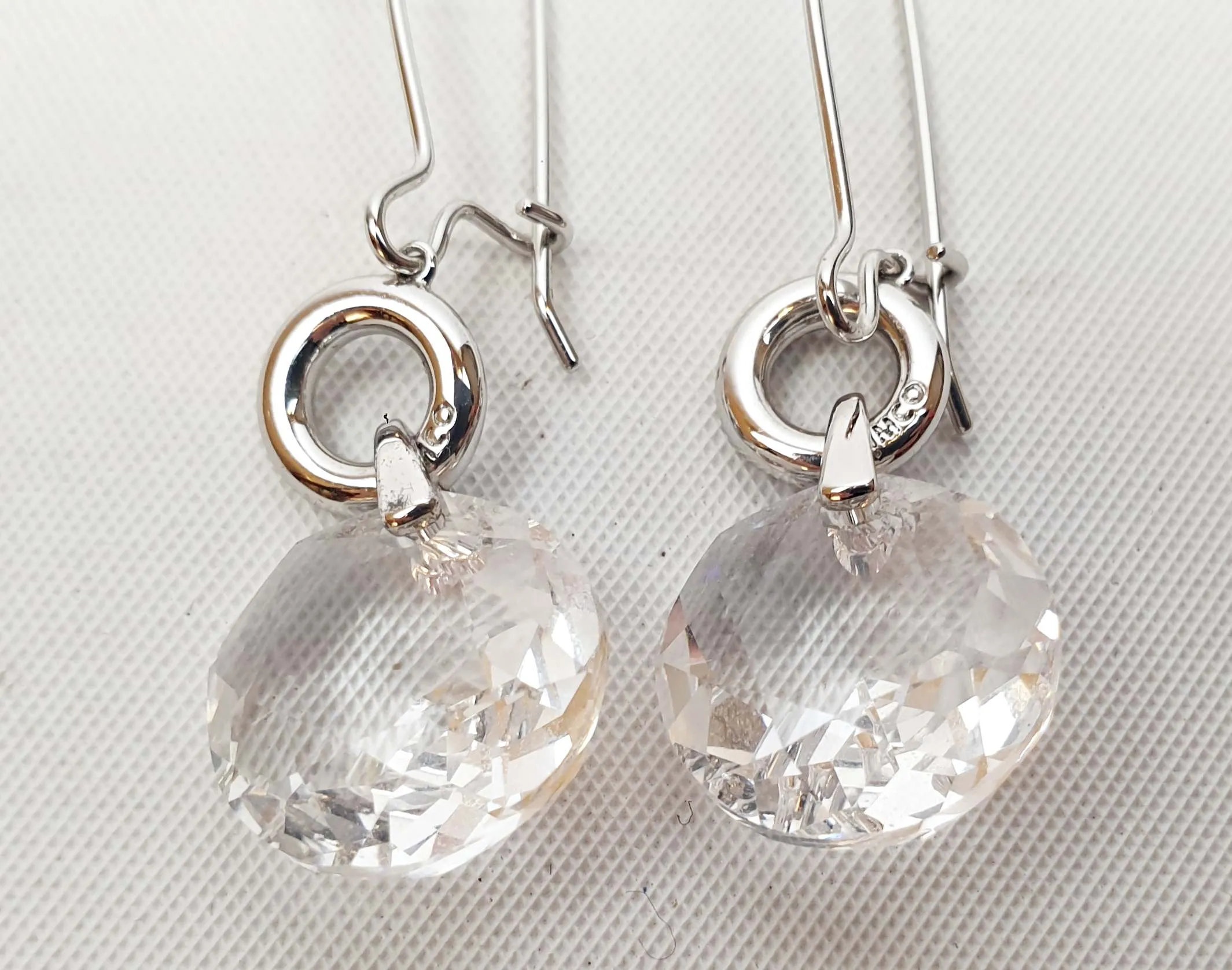 Mimco transparent faux diamond drop earrings