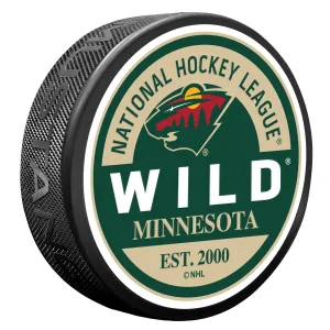 Minnesota Wild Puck - Textured Block