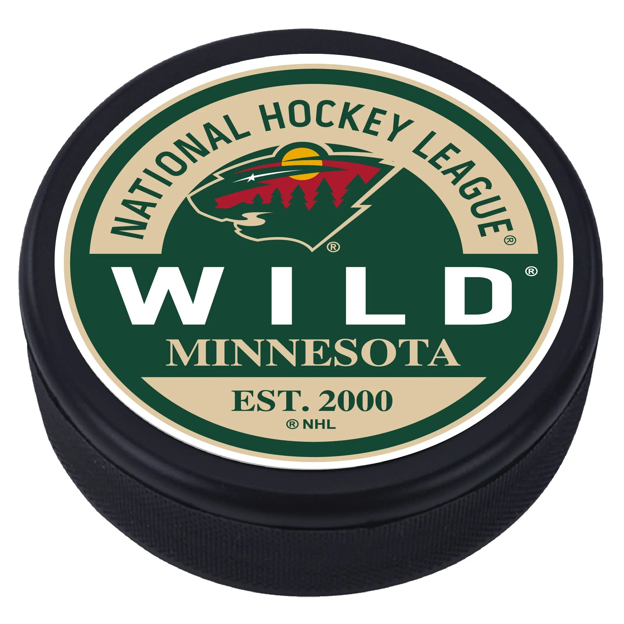 Minnesota Wild Puck - Textured Block