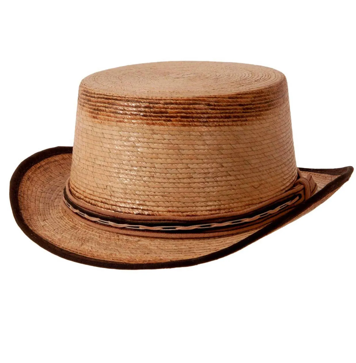 Miramar Straw Top Hat Distressed