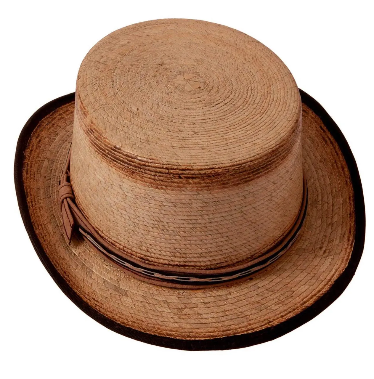Miramar Straw Top Hat Distressed