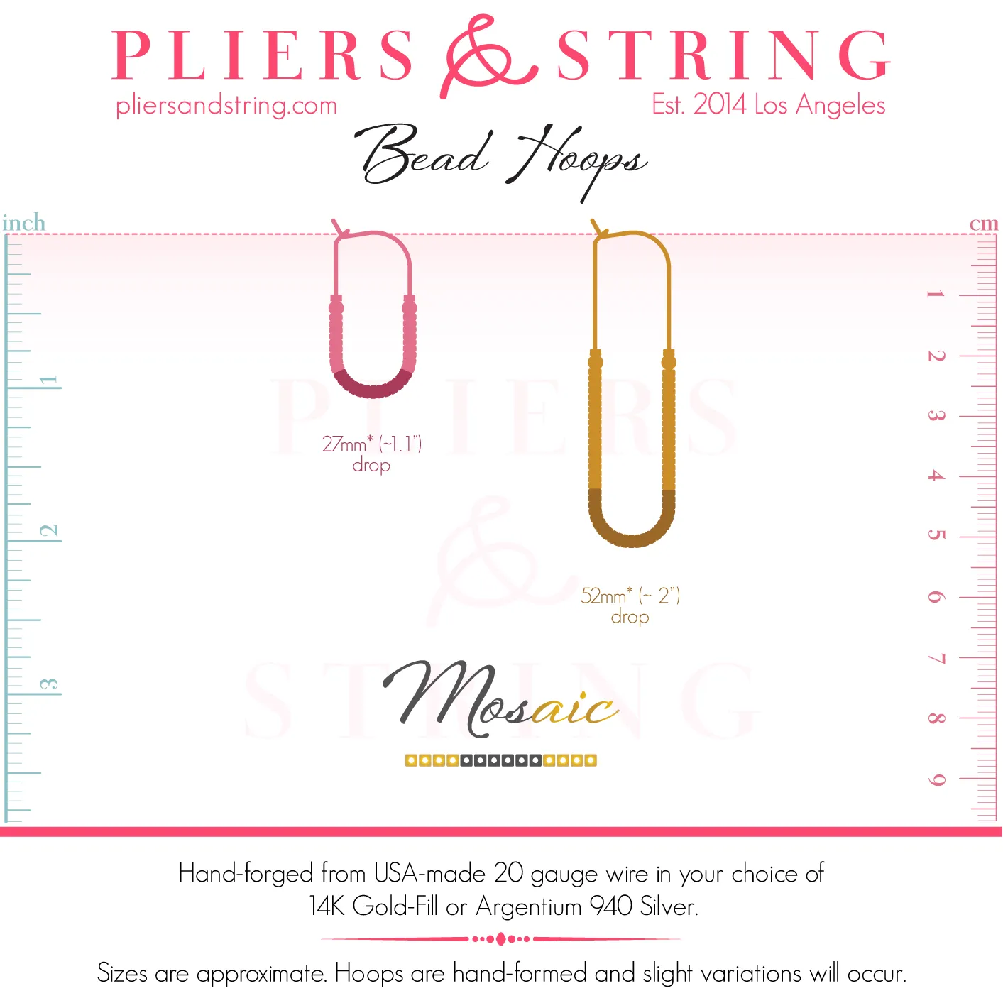 MOSAIC Oblong Bead Hoops