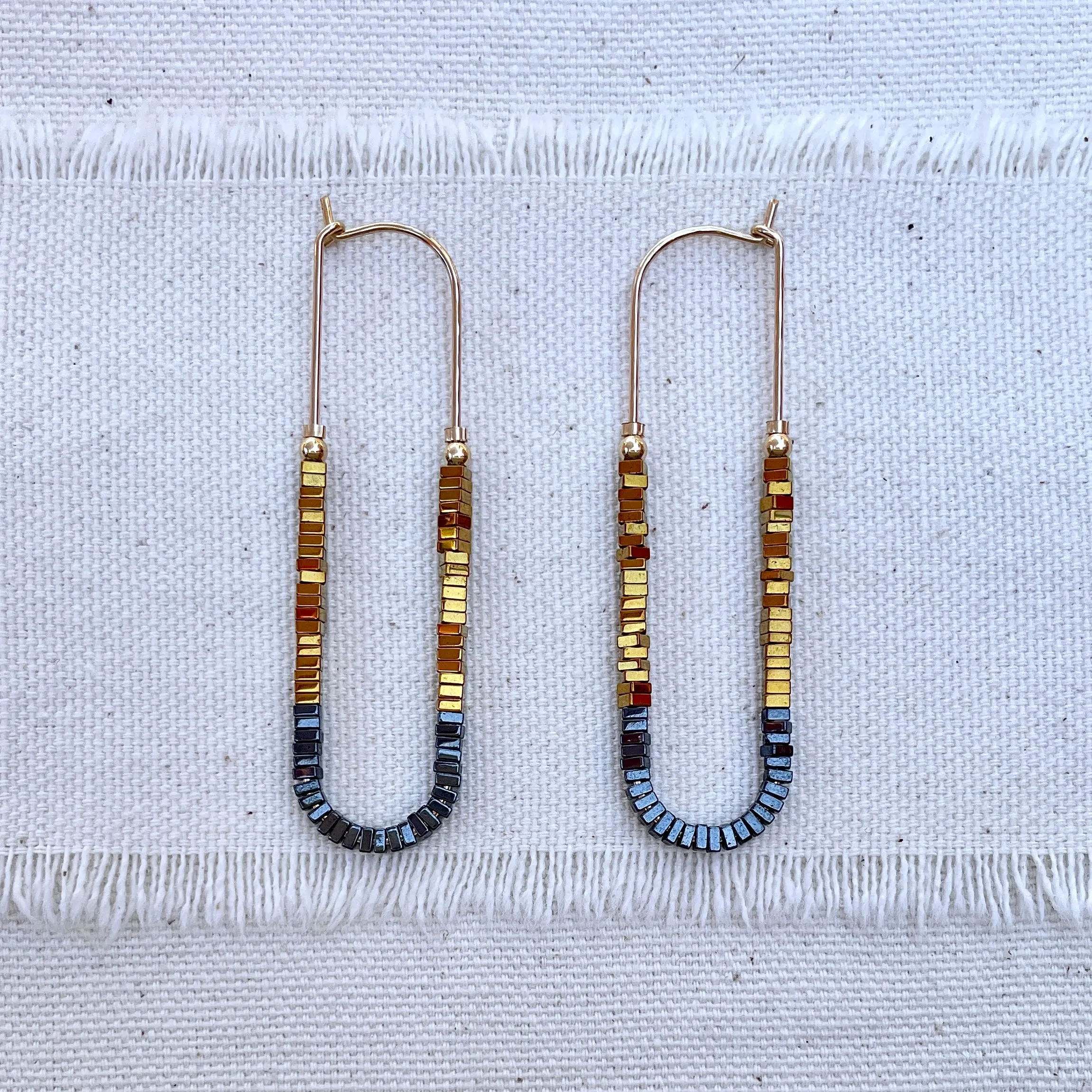 MOSAIC Oblong Bead Hoops