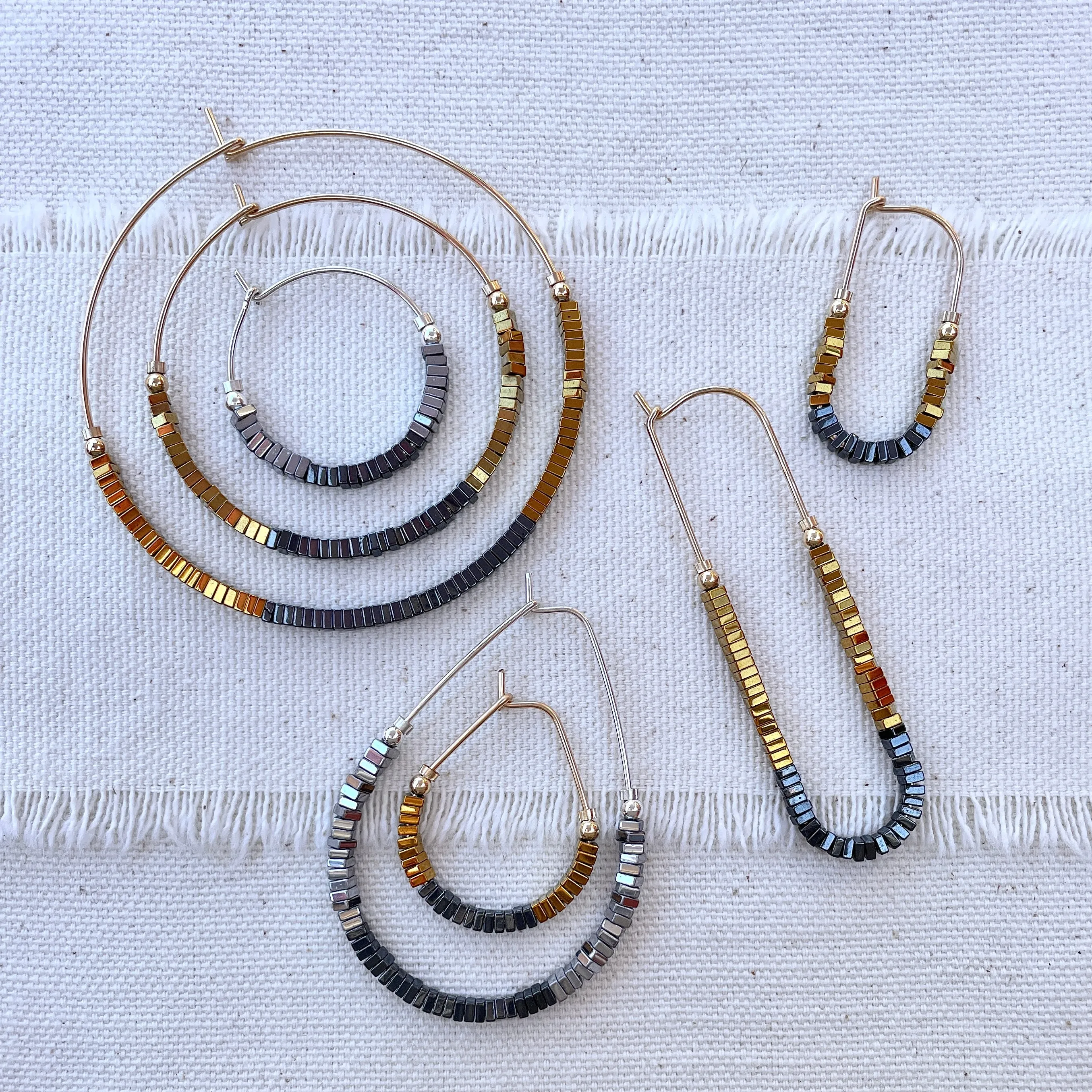 MOSAIC Oblong Bead Hoops