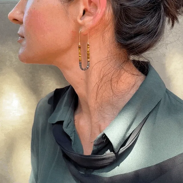 MOSAIC Oblong Bead Hoops
