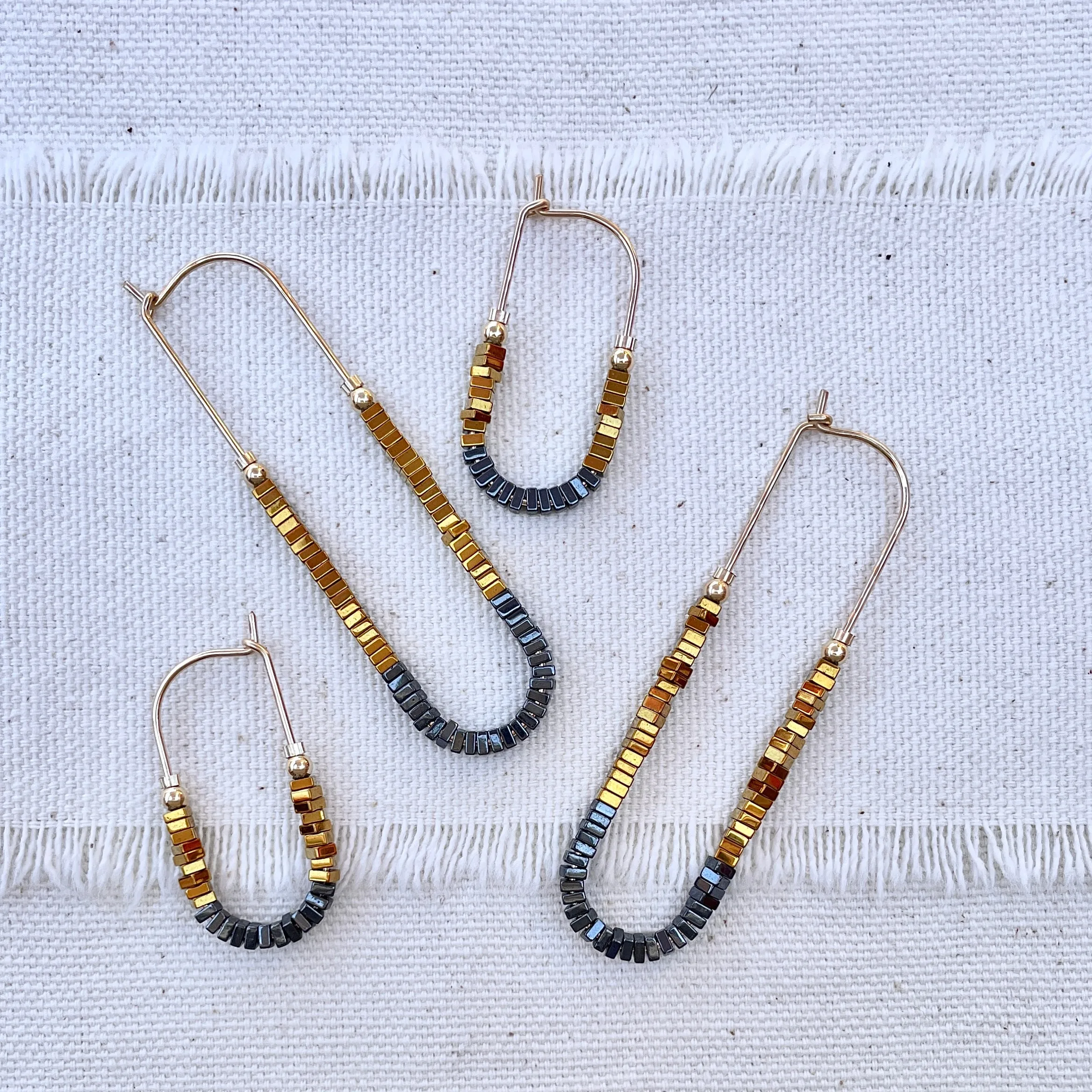 MOSAIC Oblong Bead Hoops