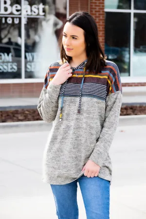 Multi Stripe Hoodie