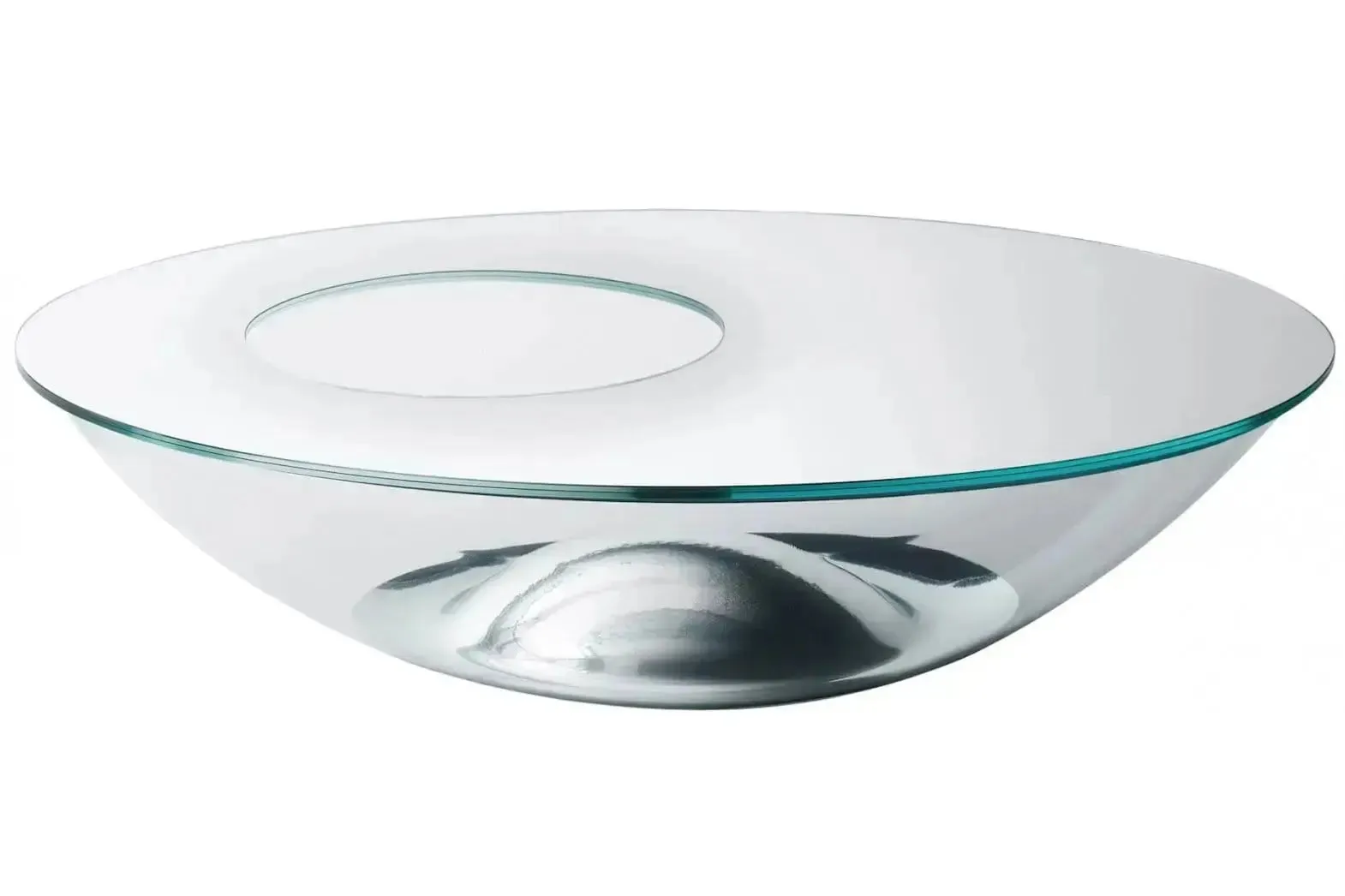Nacre Low Glass Table - Floor Model Palm Beach