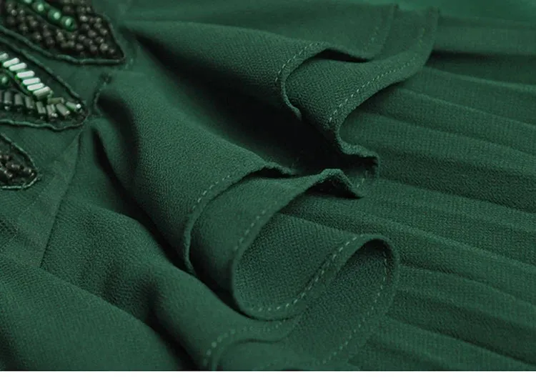Naya Vintage  Pleated Temperament Dress