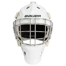 New Bauer 940 Size Sr L White Hockey Goalie Goalie Helmet