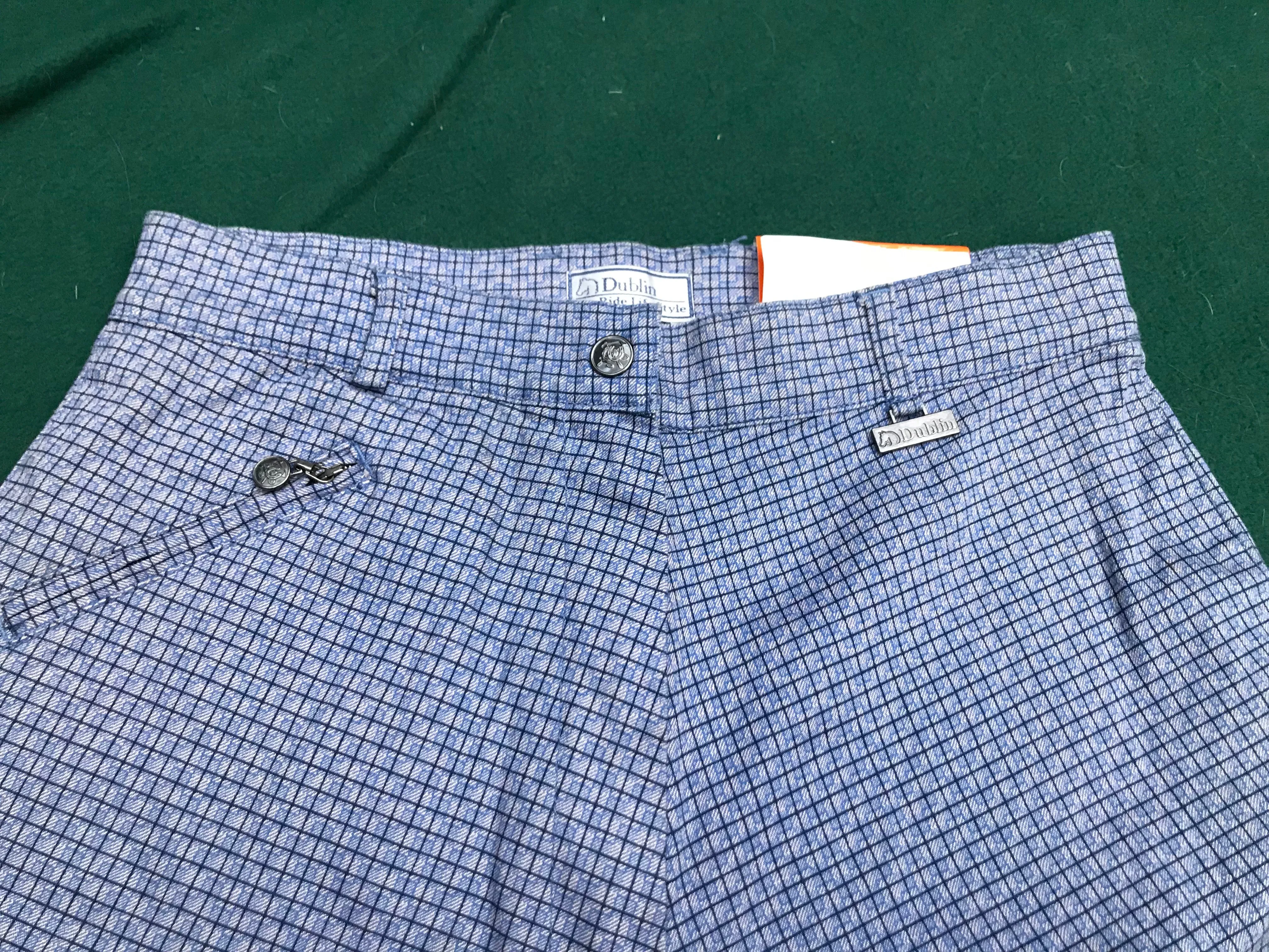 New Dublin checked jodhpurs size 14 blue checked  FREE POSTAGE