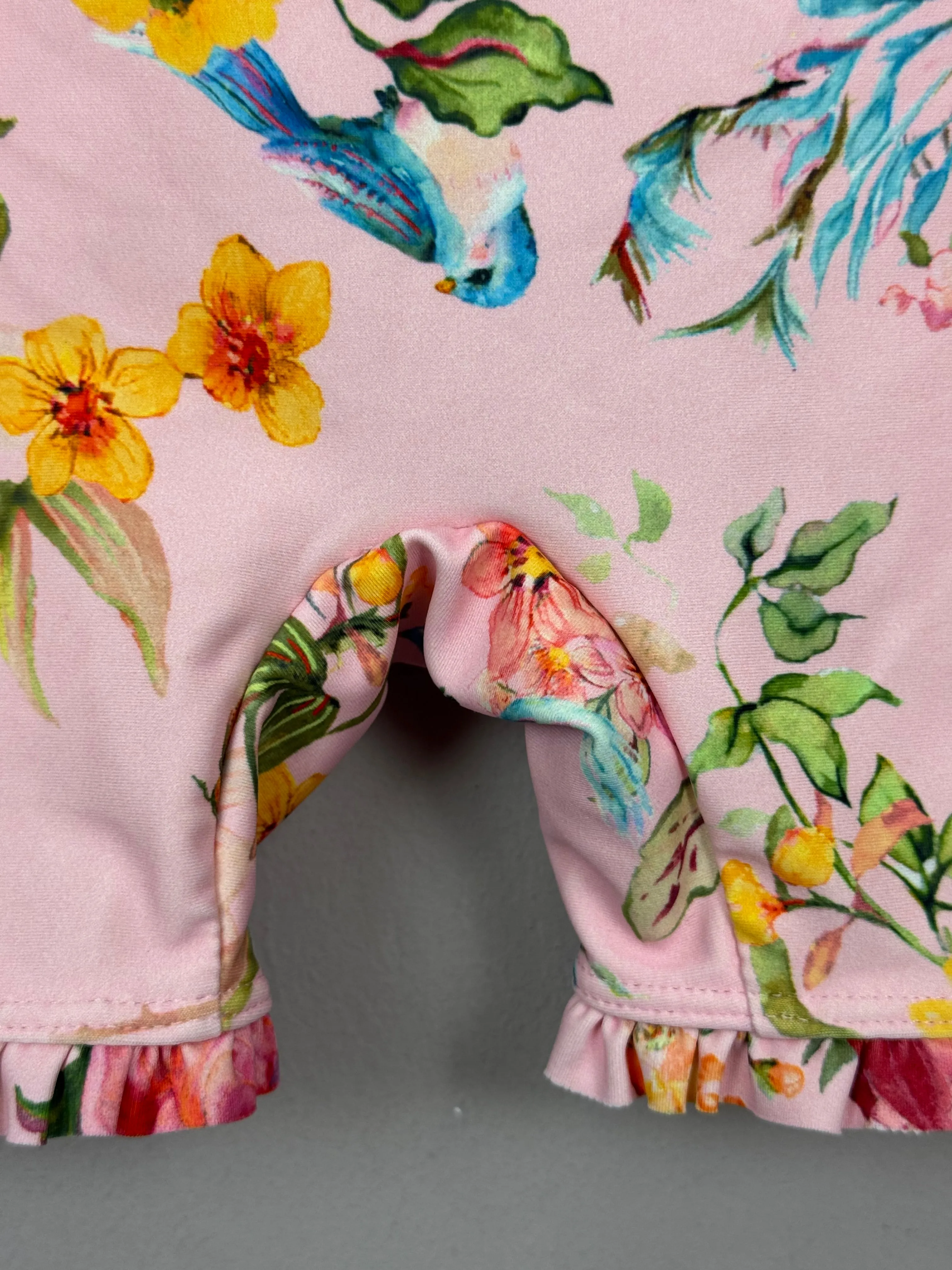 Next Pink Floral Swimsuit 9-12m