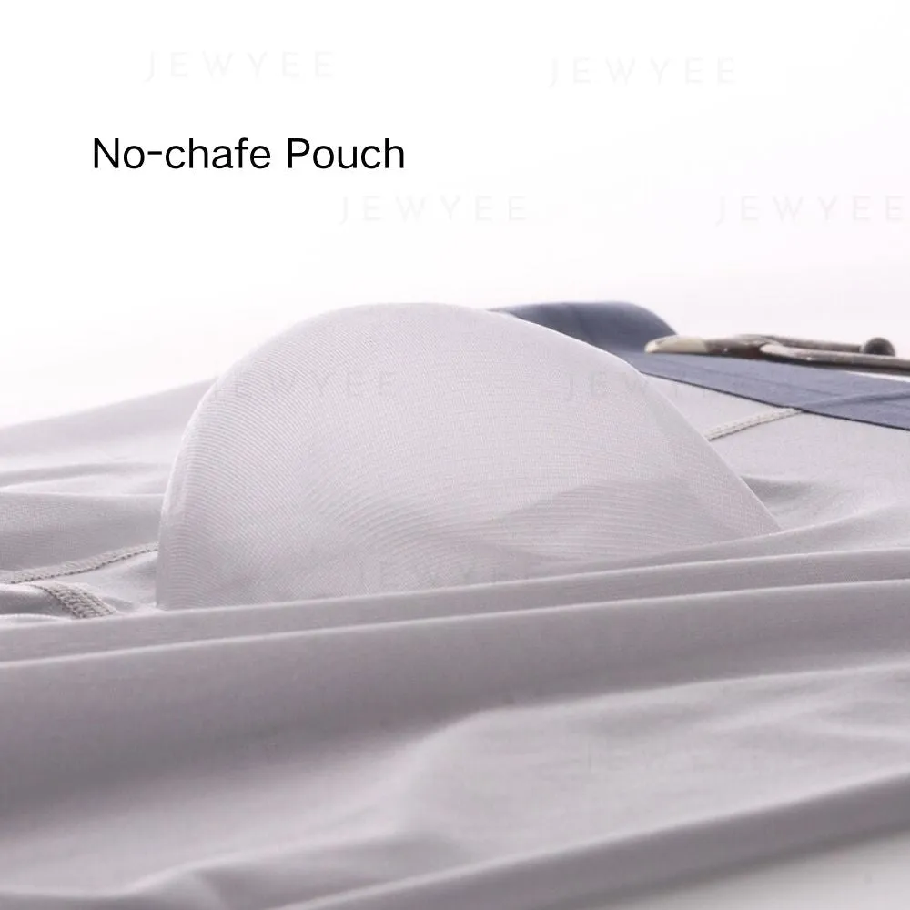 No-Chafe Pouch - Men's Ultra Thin Ice Silk Long Boxer Briefs (4-Pack) -JEWYEE AY 850