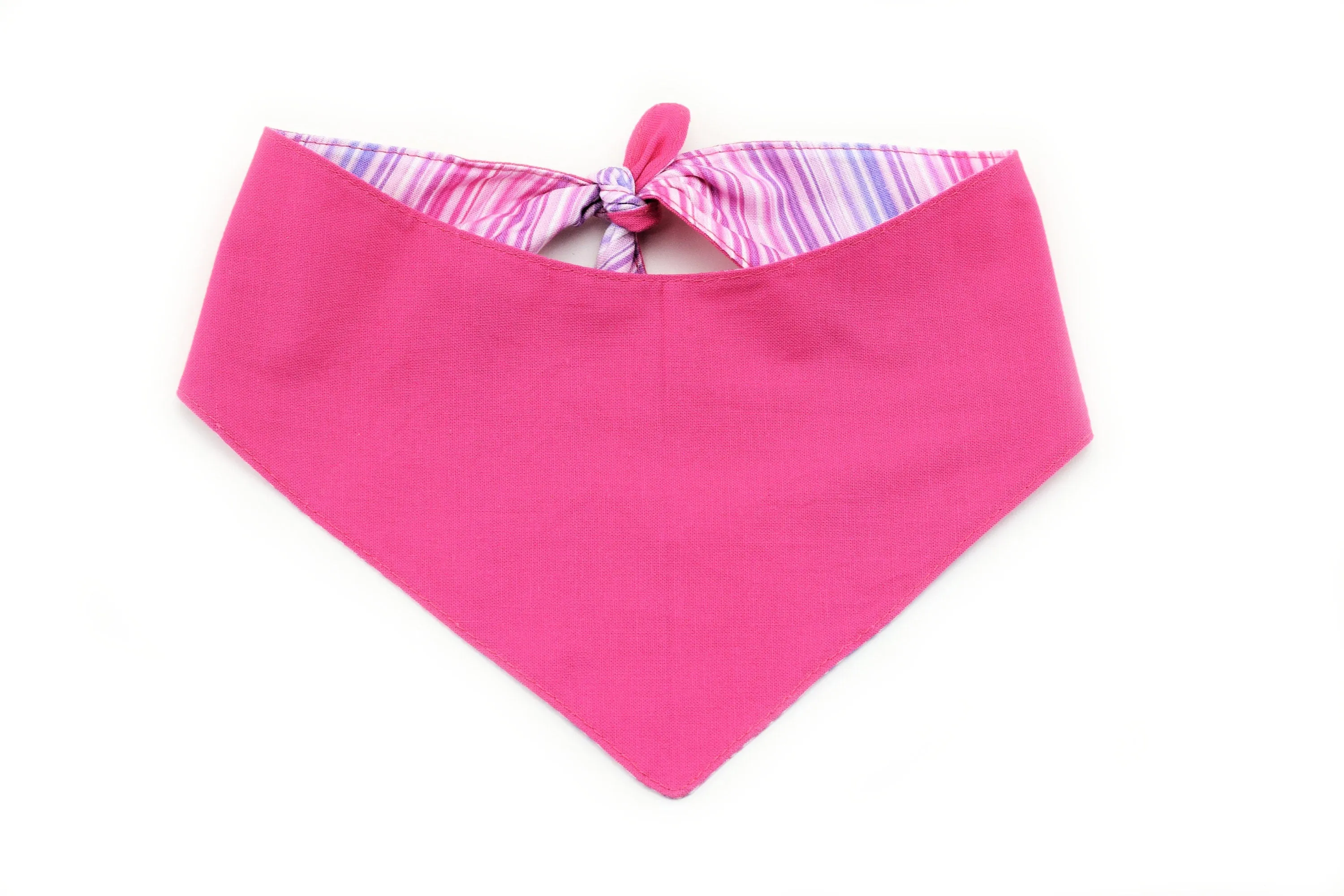 Ombre Stripe Tie-On Dog Bandana - Pink