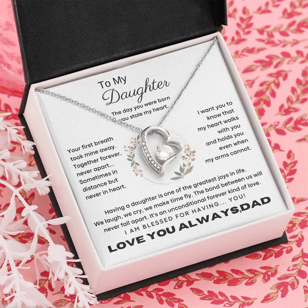 [Only a few left] To My Daughter - The day you were born you stole my heart - Flower