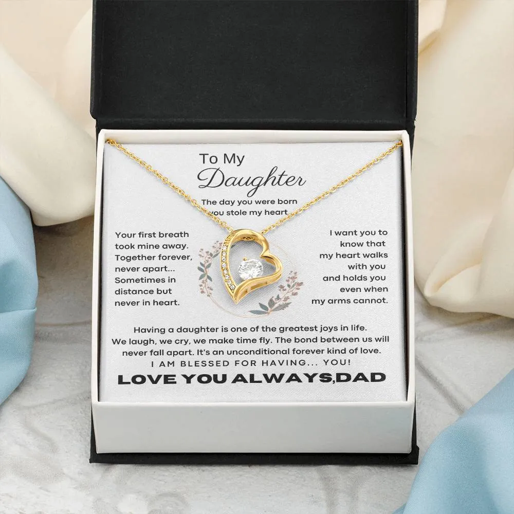 [Only a few left] To My Daughter - The day you were born you stole my heart - Flower