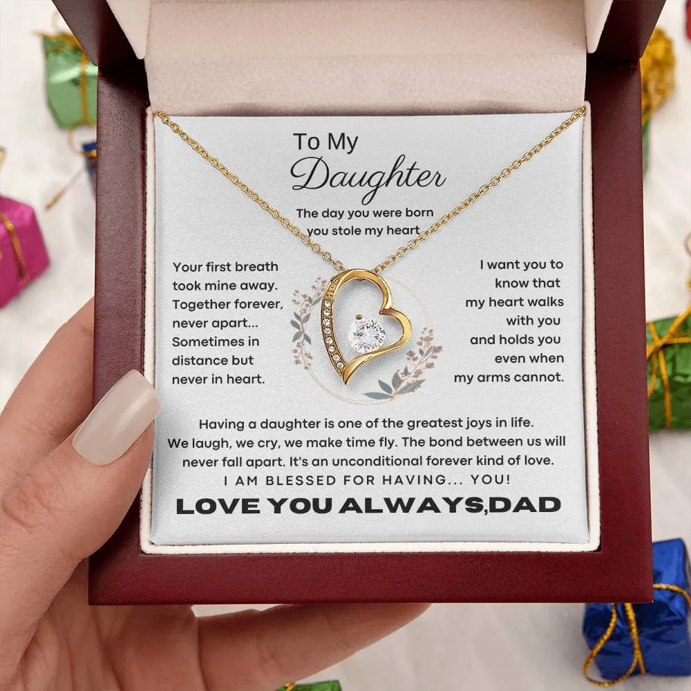 [Only a few left] To My Daughter - The day you were born you stole my heart - Flower