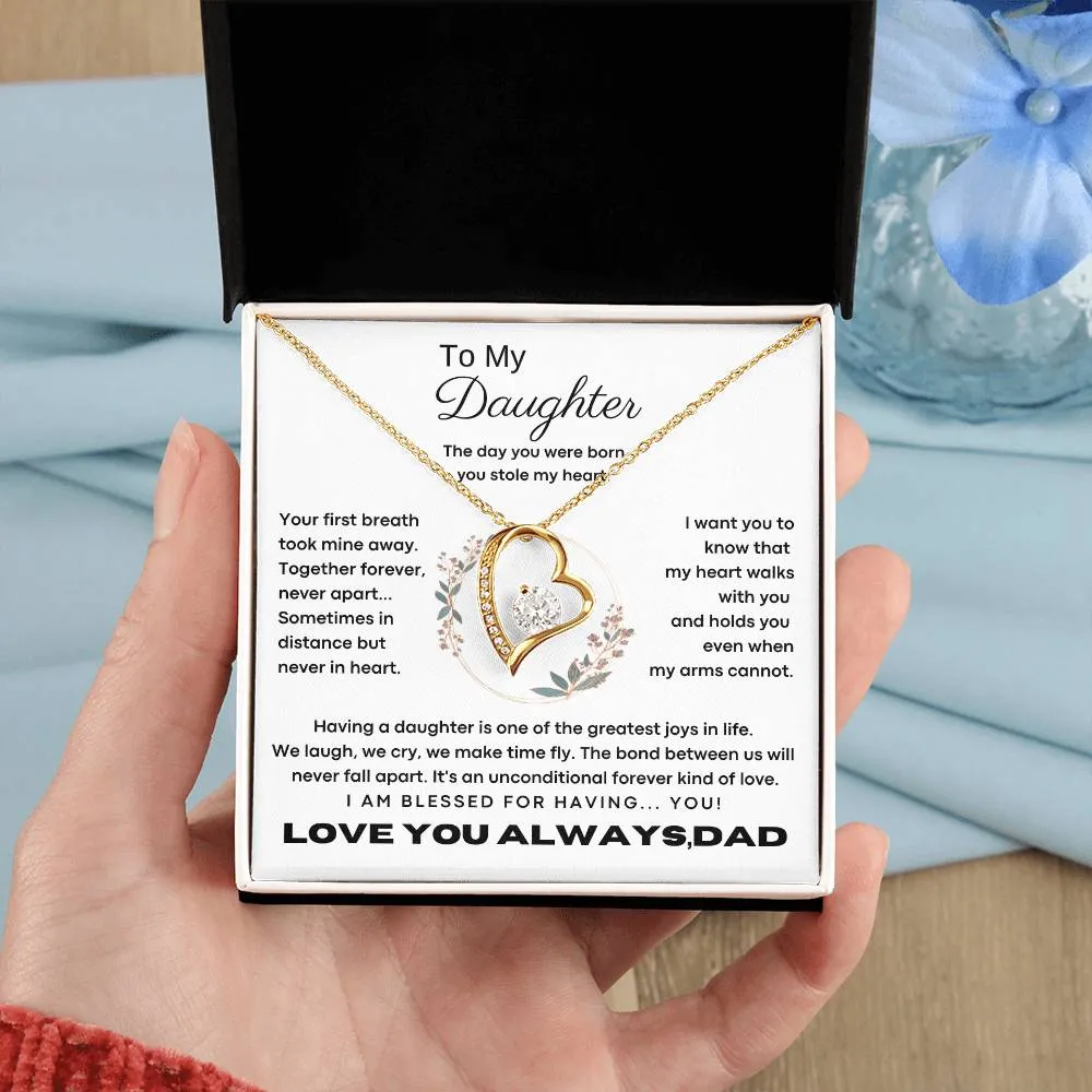 [Only a few left] To My Daughter - The day you were born you stole my heart - Flower