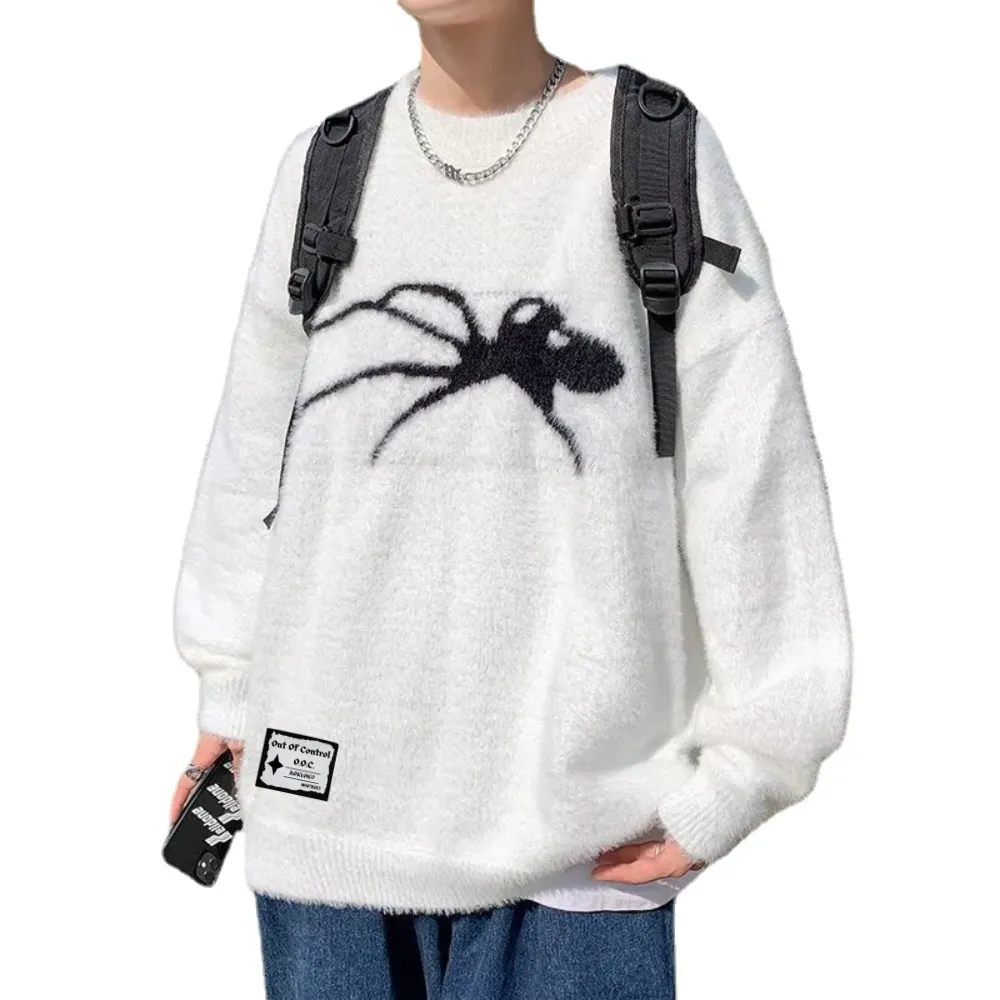 OOC' Casual Spider Pattern Sweater