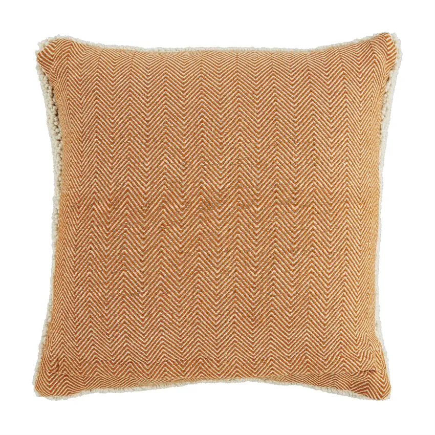 Orange Checked Pumpkin Pillow