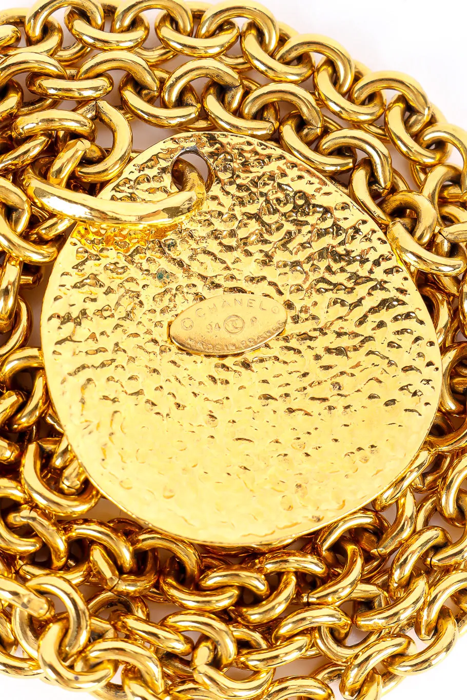 Oval CC Pendant Chain Necklace