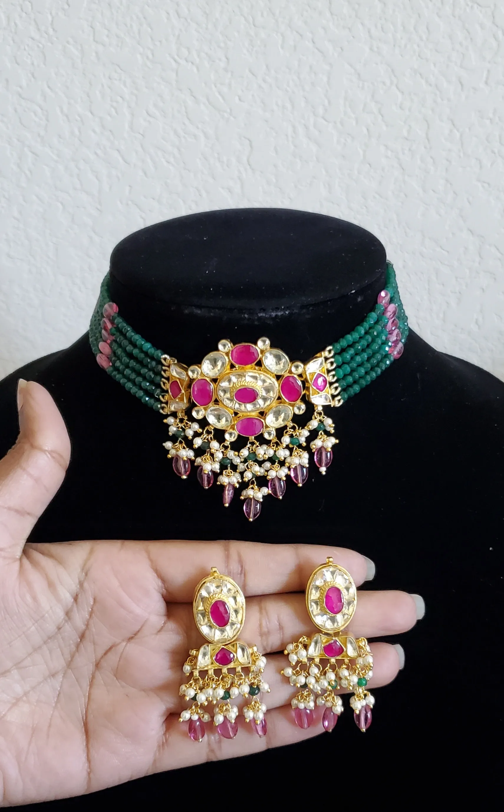 Pachi Kundan Choker With Gold Plating GG52