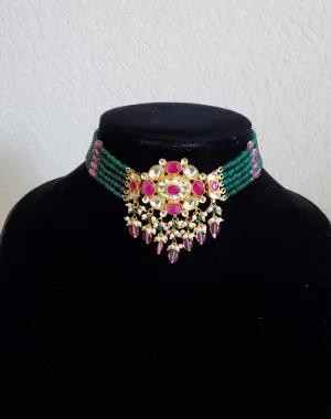 Pachi Kundan Choker With Gold Plating GG52