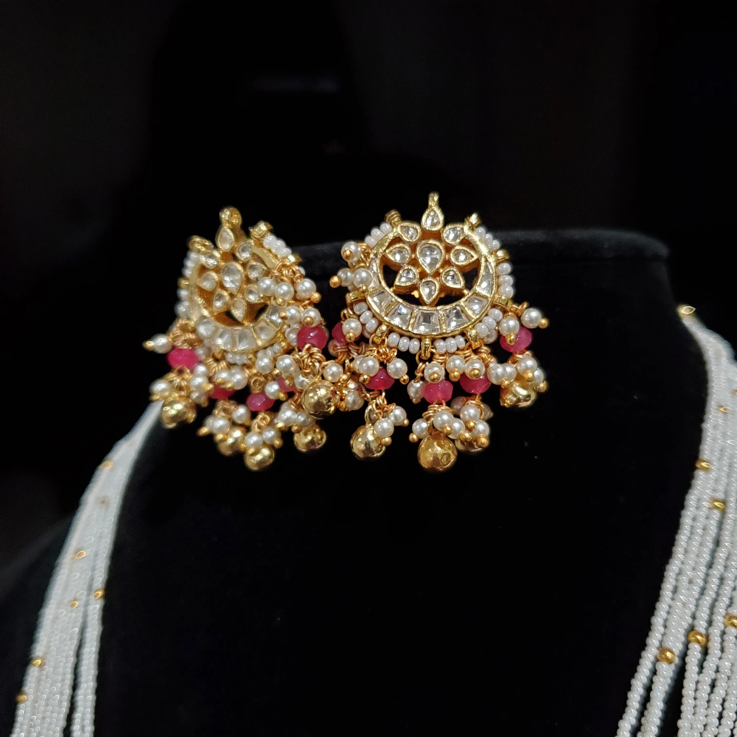 Pachi Kundan Maala With Gold Plating