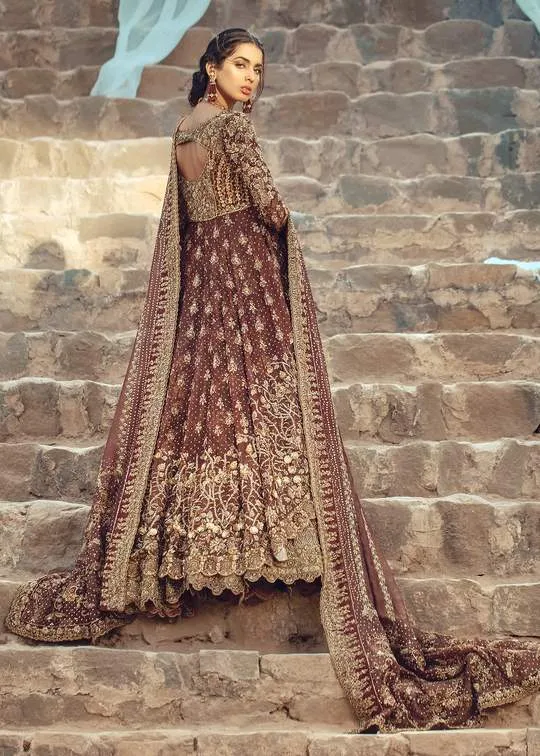 Pakistani Designer Frock Lehnga Outfit #C2029