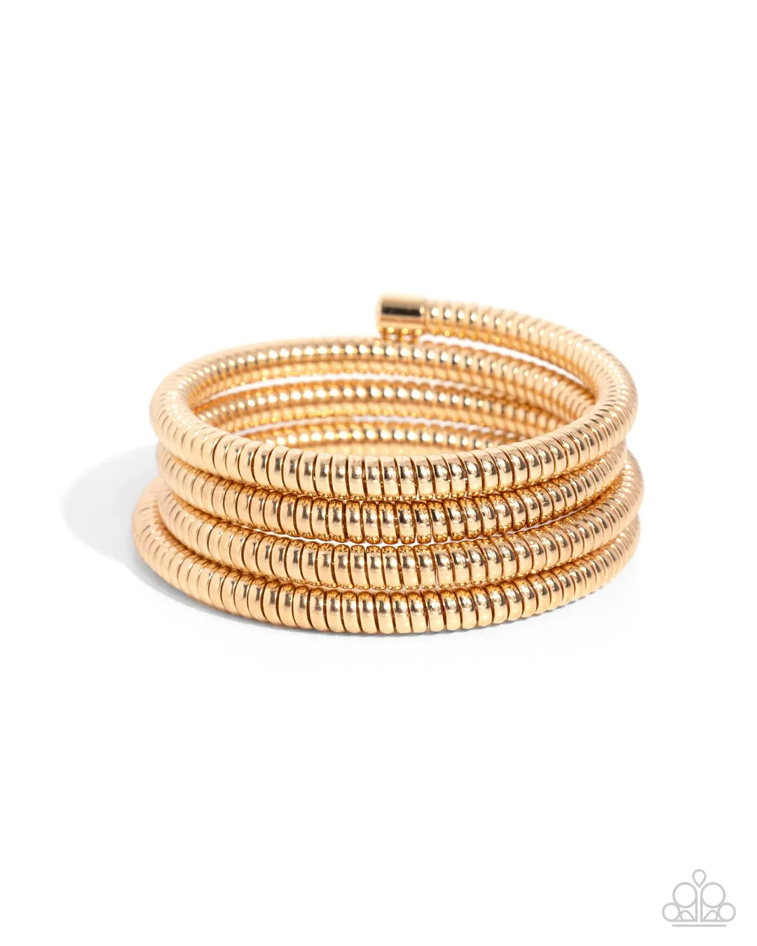 Paparazzi Casual Coils - Gold Bracelet