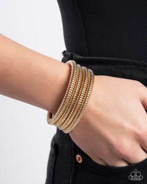 Paparazzi Casual Coils - Gold Bracelet