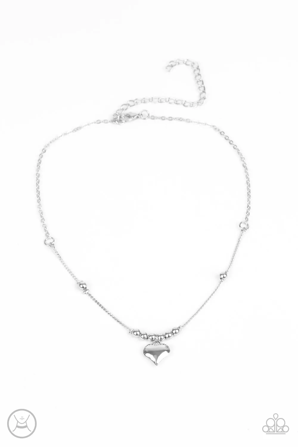 Paparazzi Casual Crush - Silver Choker Necklace