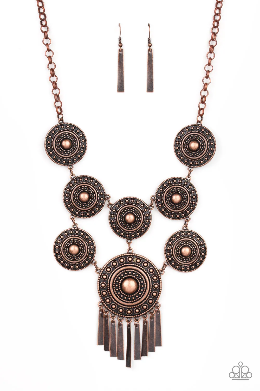 Paparazzi -Modern Medalist - Copper Necklace