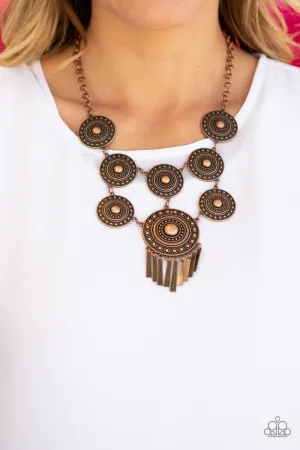 Paparazzi -Modern Medalist - Copper Necklace