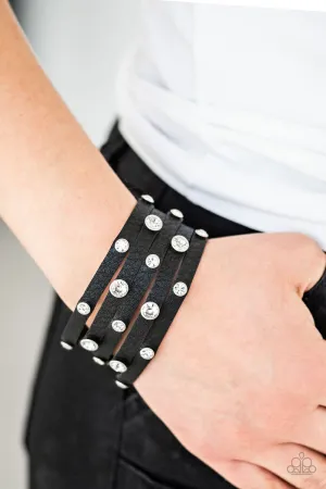 Paparazzi - Rhinestone Reputation Black Urban Bracelet