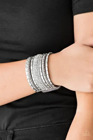Paparazzi - Rhinestone Rumble - Silver Urban Bracelet