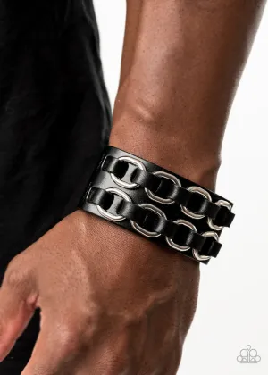 Paparazzi - Throttle It Out - Black Urban Bracelet